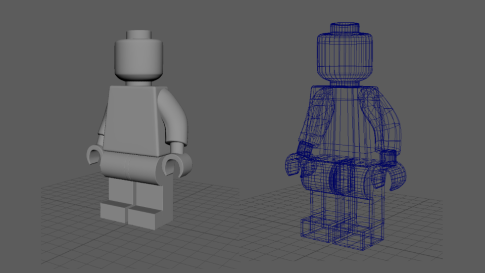 Lego Man modeled in computer software